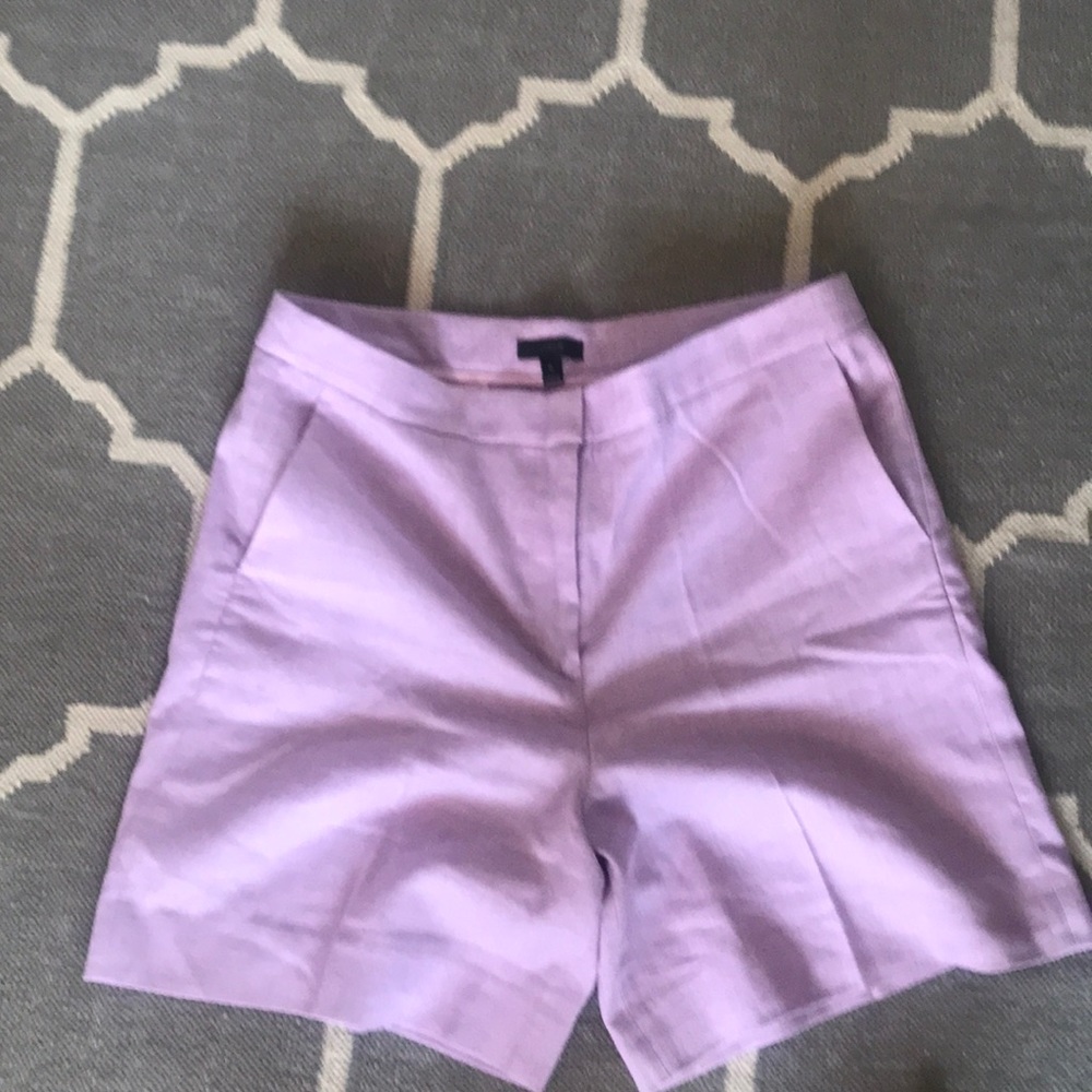 J.Crew light purple linen bermuda shorts